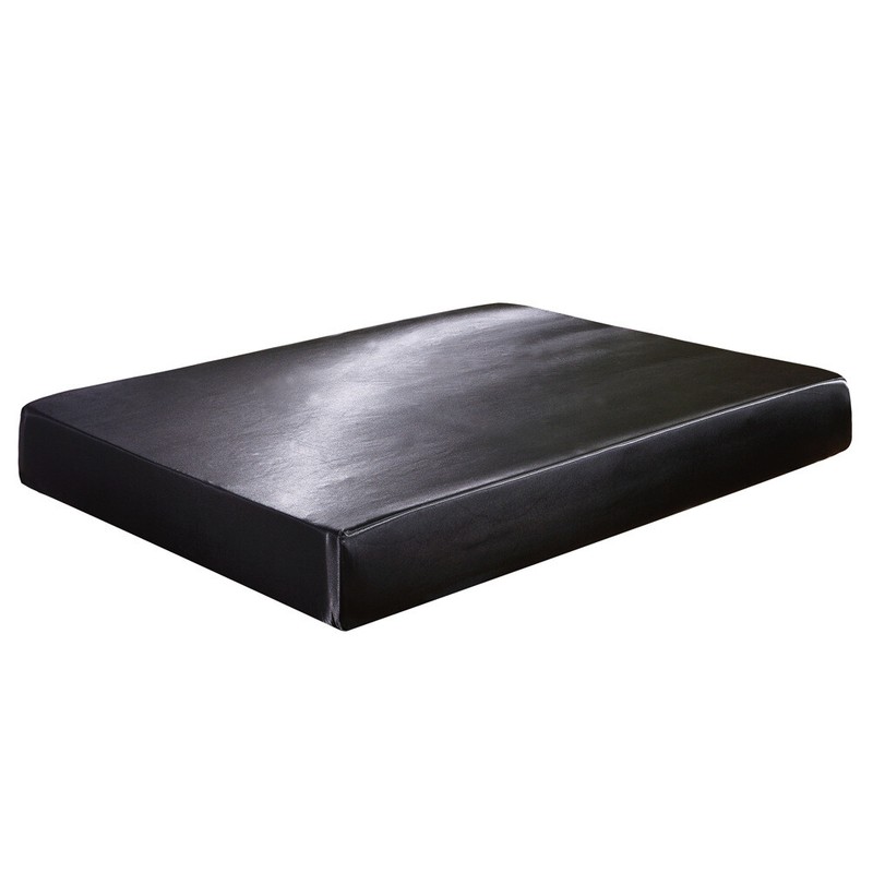 Solid Satin Silk Bed Fitted Sheet Smooth Mattress Pad Cover Twin Full Queen King gallery