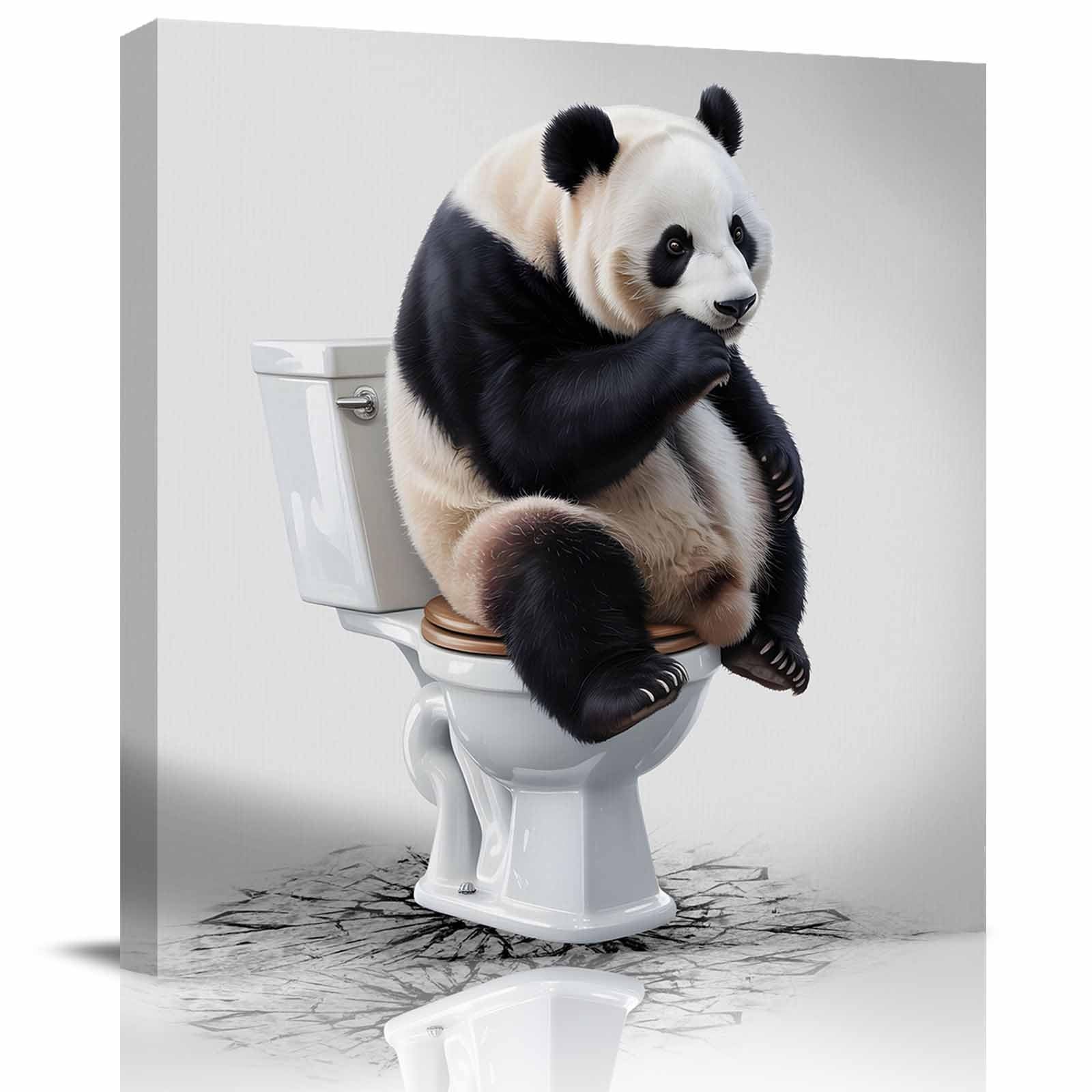LooPoP Bathroom Decor Canvas Wall Art Framed 8"L x 8"W, Toiletlop9319 gallery