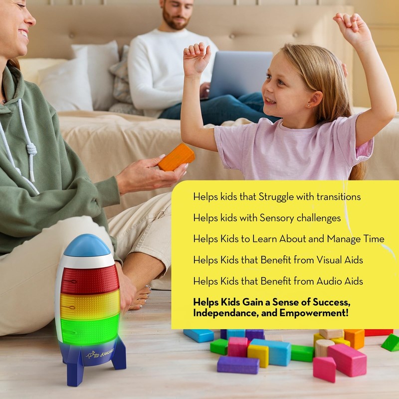 Ted Kangaroo Blast Off Visual Timer for Kids with Audio Rocket Countdown! gallery