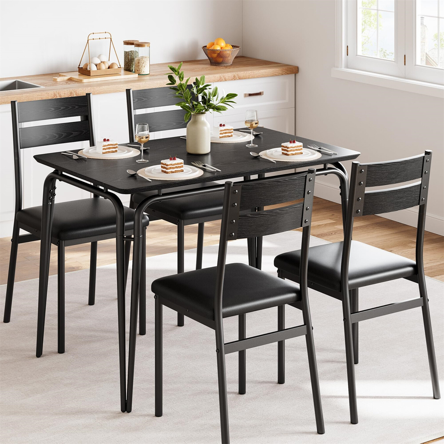 ✔️Dining Table 5 Piece Kitchen & Dining Room Sets for Small Space Table and Cha gallery