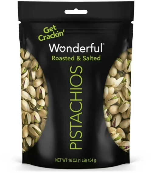 Wonderful Pistachios, In-Shell Roasted with No Salt Nuts, 16 Ounce Bag gallery