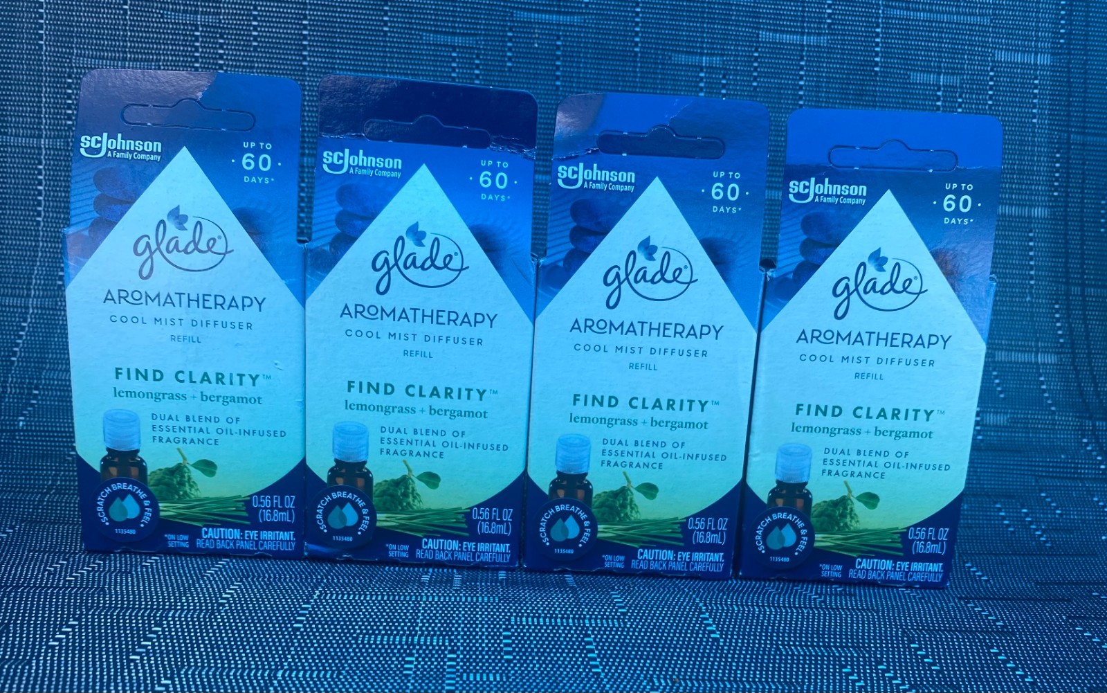 4 Glade Aromatherapy Cool Mist Diffuser Refill FIND CLARITY Lemongrass+Bergamot gallery