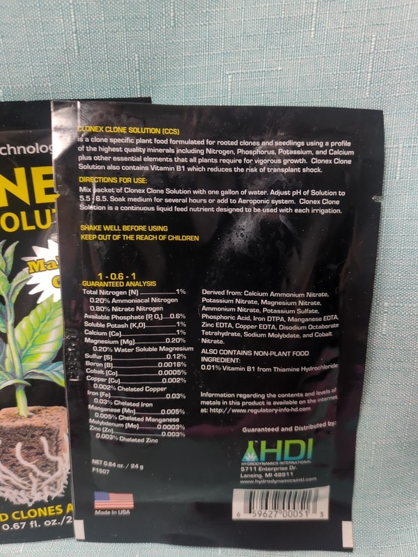 6 Clonex Clone Solution 20 ml Packets Rooting Clones & Seedlings Gardening gallery