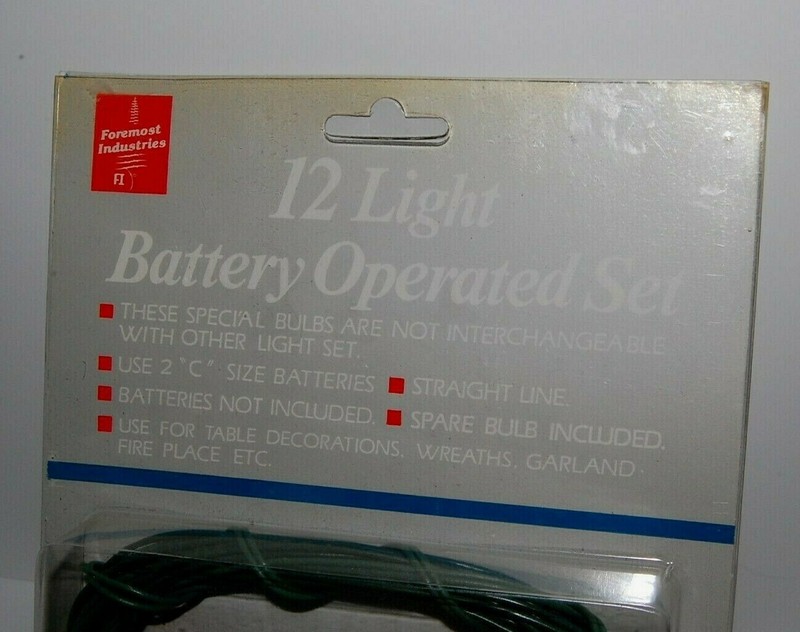 12 Mini Light Battery Operated String Set Multi-Colors 11 Ft. New/Old Stock gallery