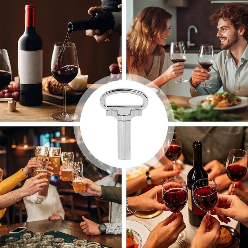 Two-Prong Cork Puller Remover Ah-So Old Wine Opener Multifunction Beer Corkscrew gallery