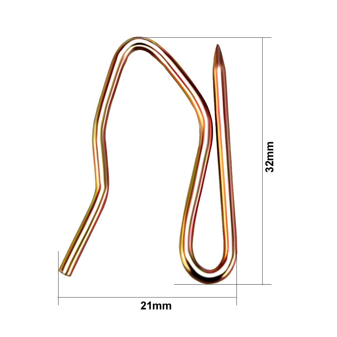 Curtain Hooks Metal Pin-On Drapery Hooks for Window Curtain Bronze Tone 30Pack gallery