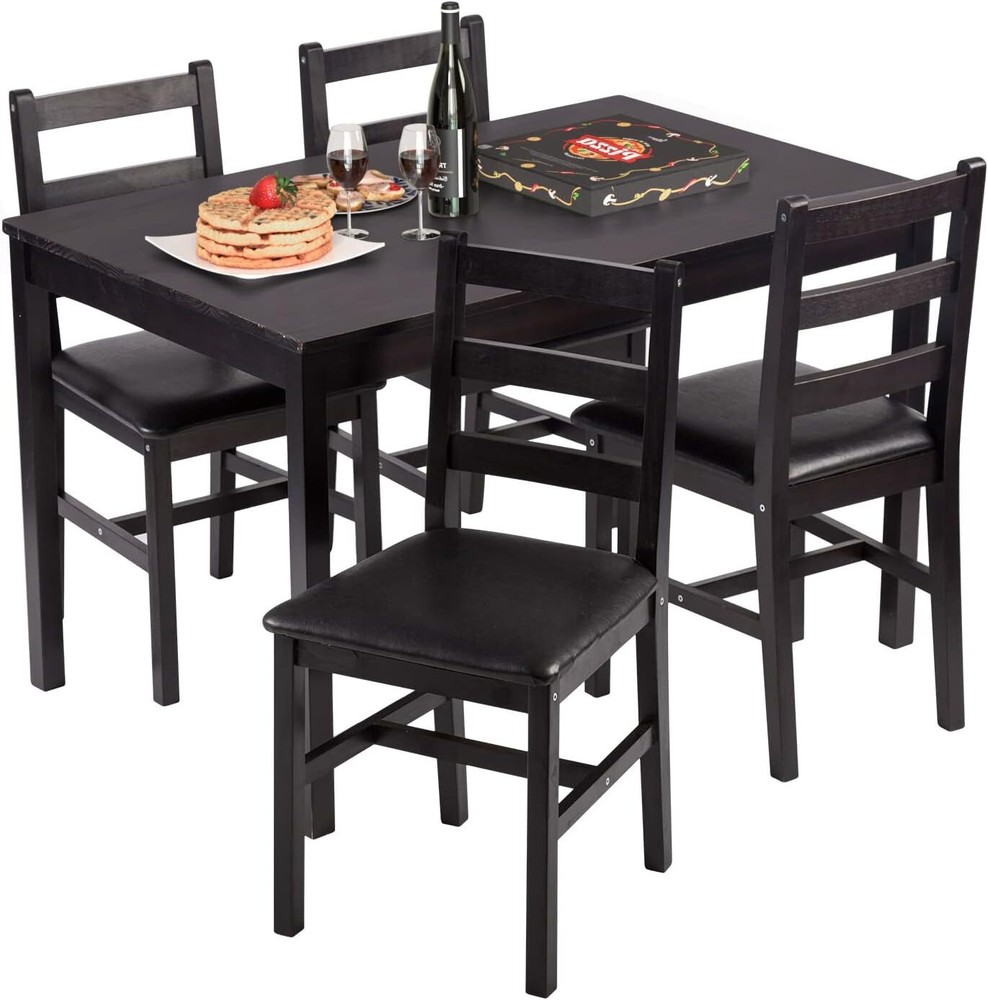 Kitchen Table and Dining Room Table Set, Wood Elegant Kitchen Sets for 2 or 4
