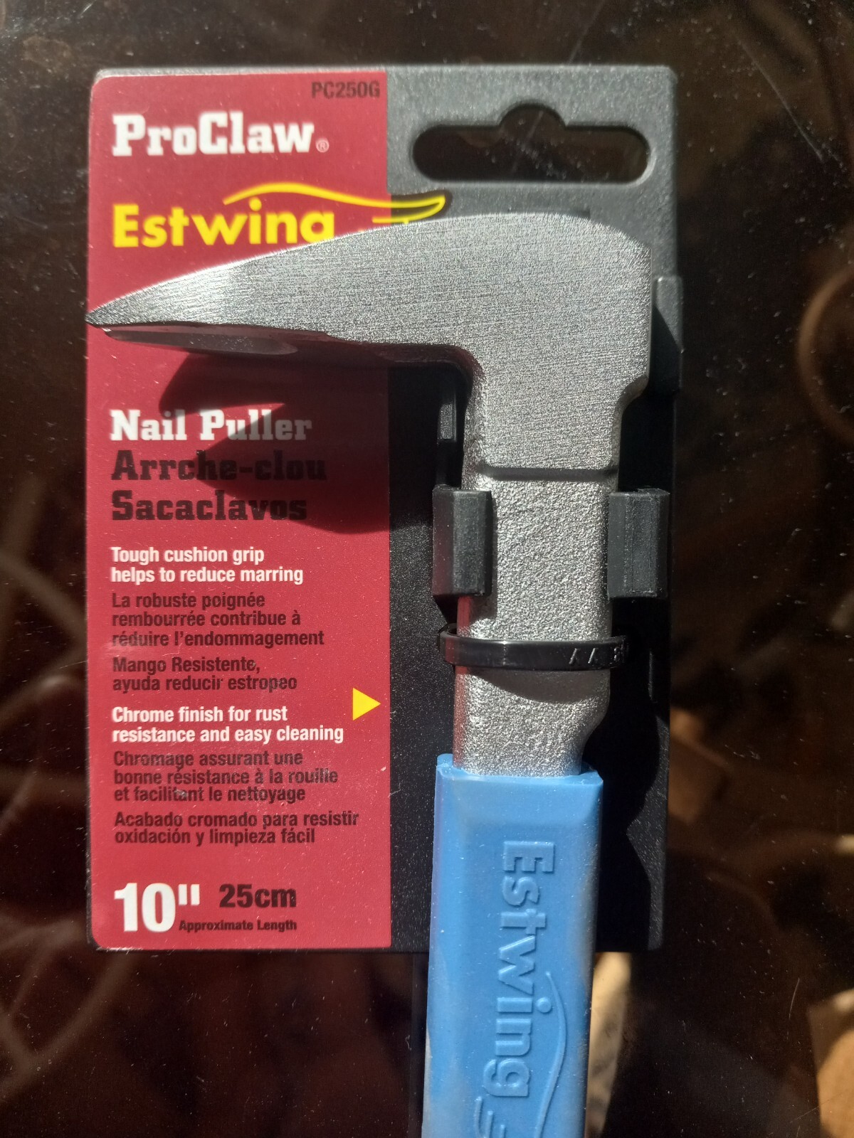 Estwing PC250G Pro Claw Nail Puller With Grip With Blue Cushion Grip 10 Inch gallery