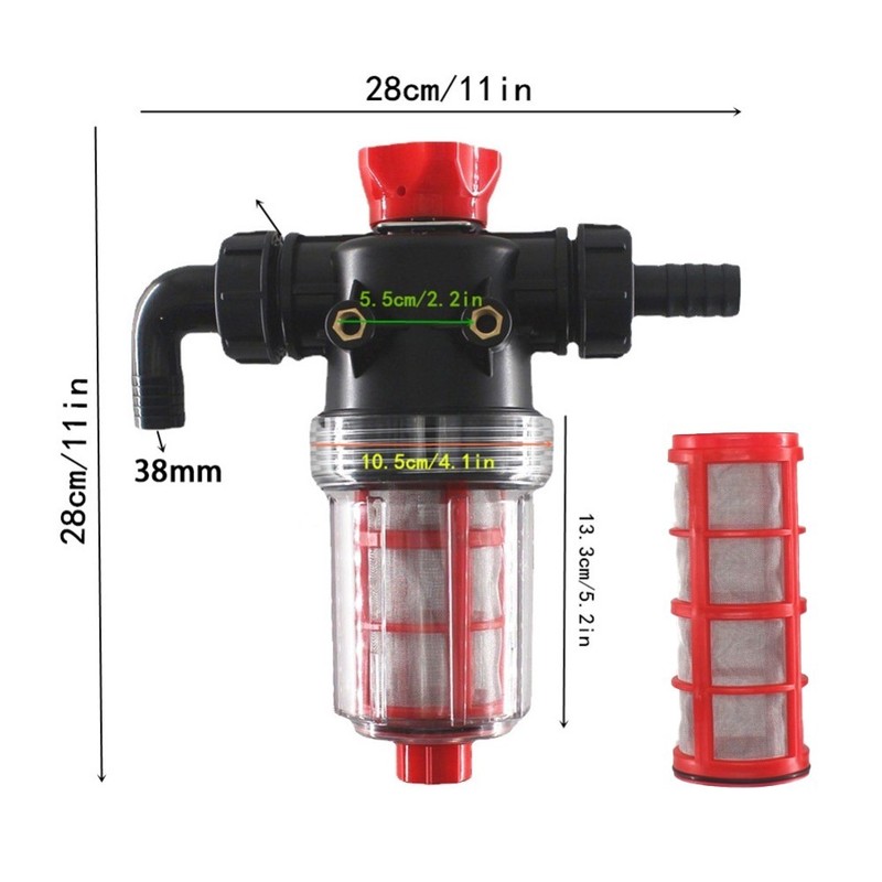 Water Pump Filter Inline Strainer Double Layer Fine Mesh for Garden Irrigation gallery