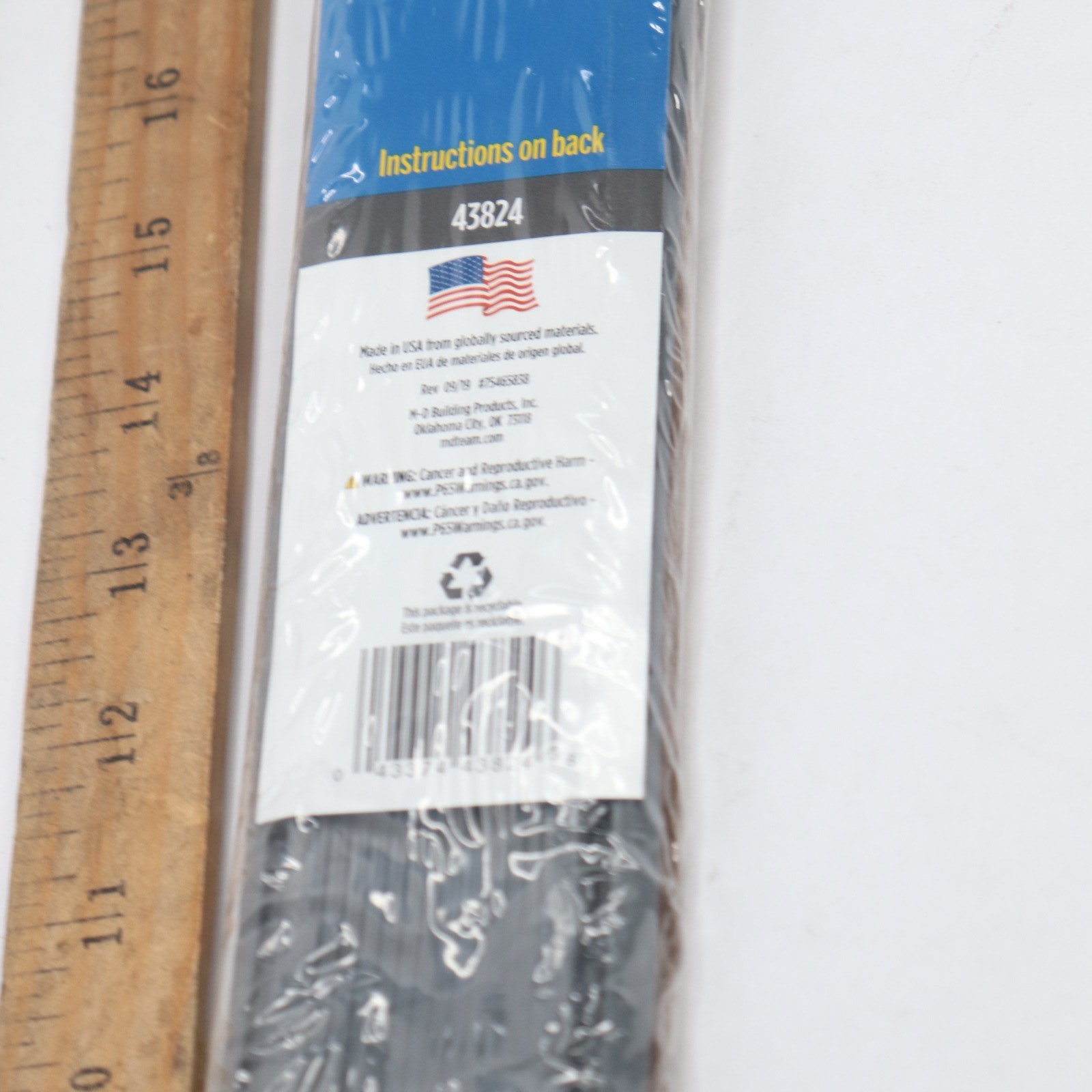 M-D Building Products Threshold Insert Seal Vinyl Gray 36" x 1-1/2" 43824 gallery