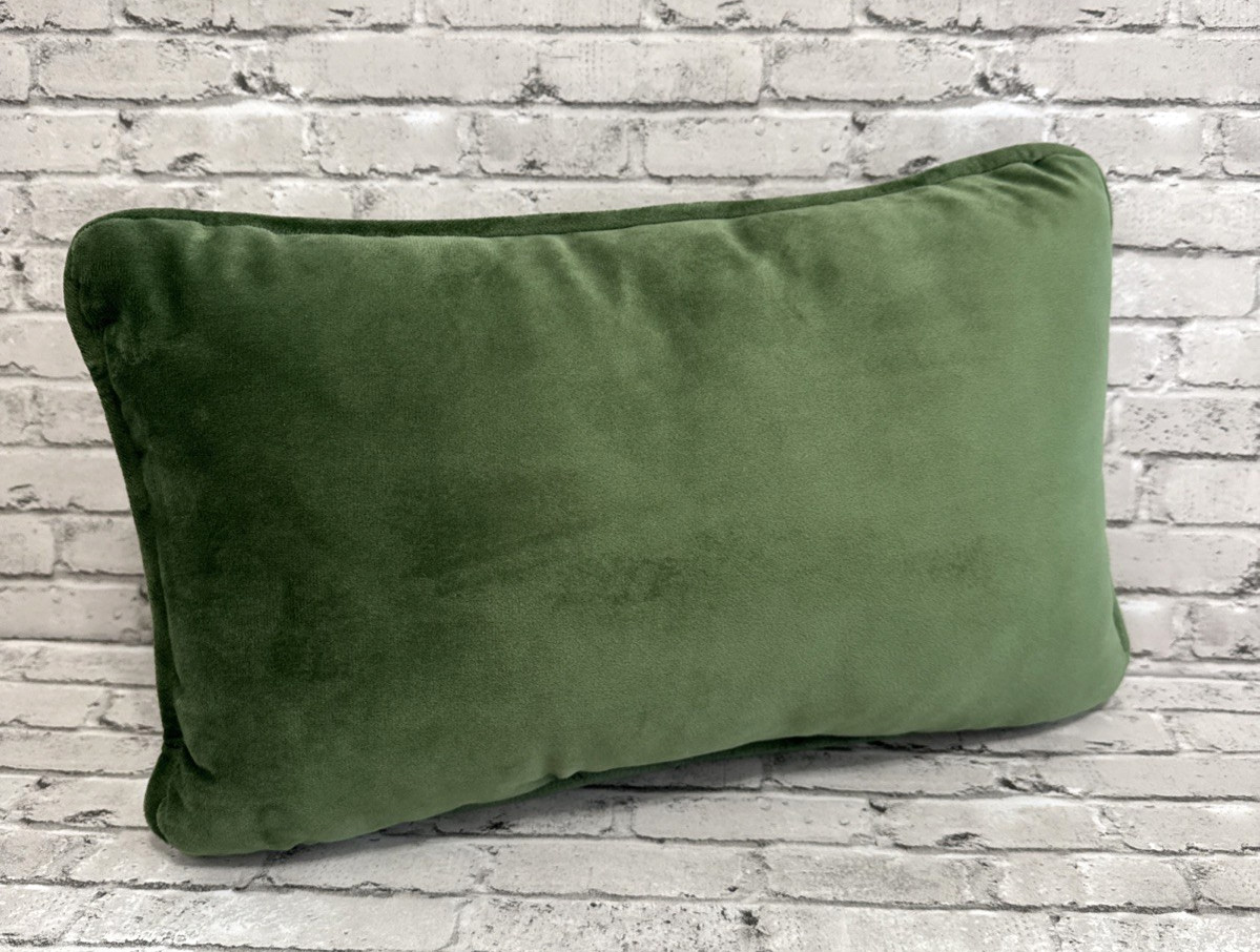 Needlepoint Decorative Throw Pillow Rectangular Green Ivory Zebra JUST NOT TO ME gallery