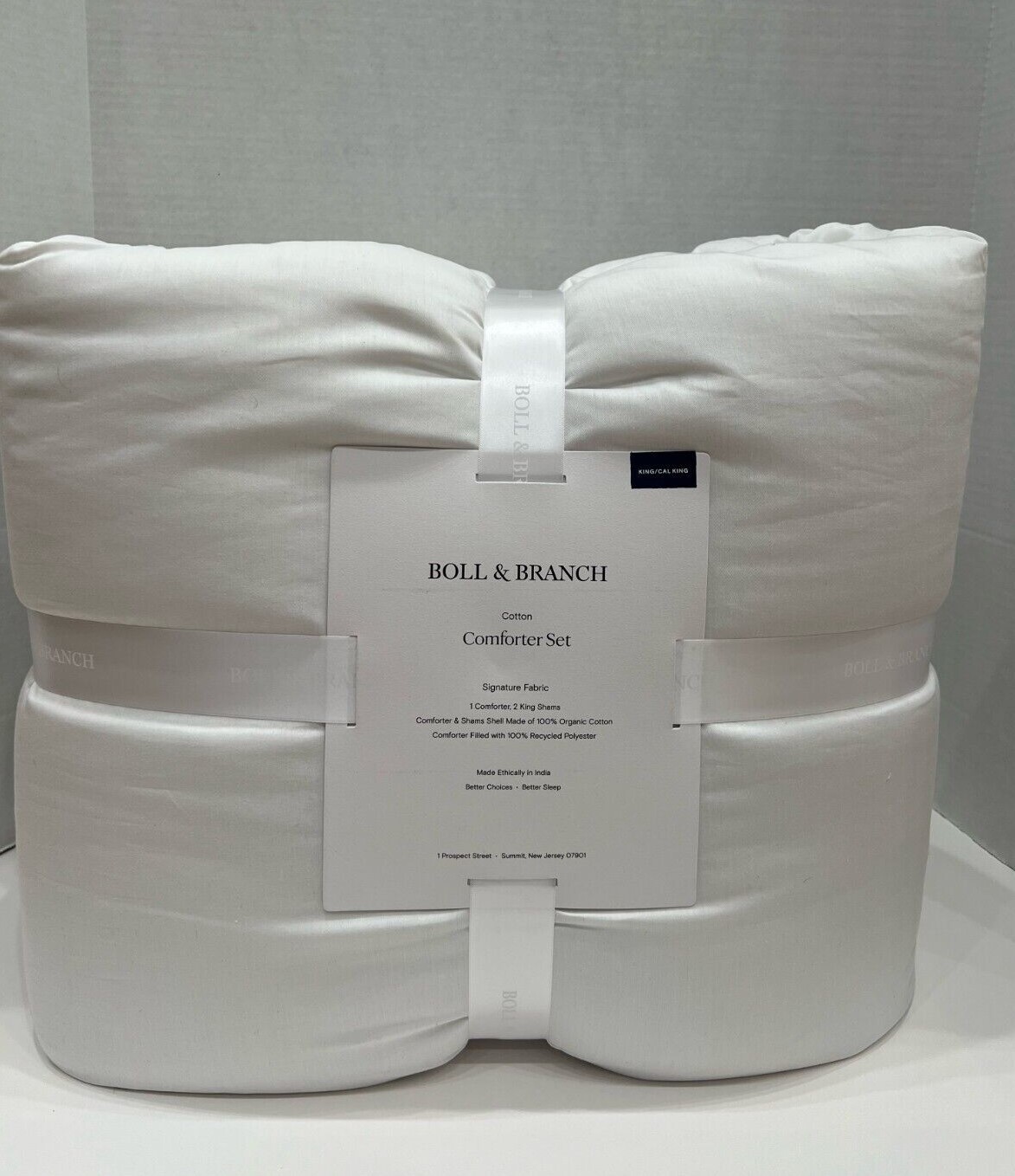 BOLL & BRANCH 3pc Comforter Set 100% Organic Cotton Twin, Full/Queen, King gallery