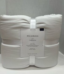 BOLL & BRANCH 3pc Comforter Set 100% Organic Cotton Twin, Full/Queen, King