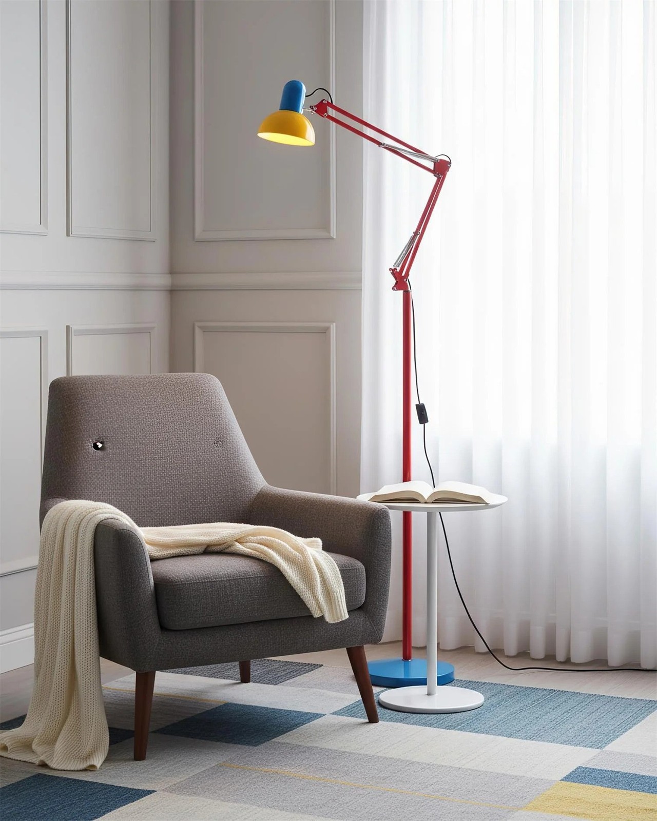 Memphis Style Floor Lamp Adjustable Modern Colorful LED Standing Table Lamp Deco gallery