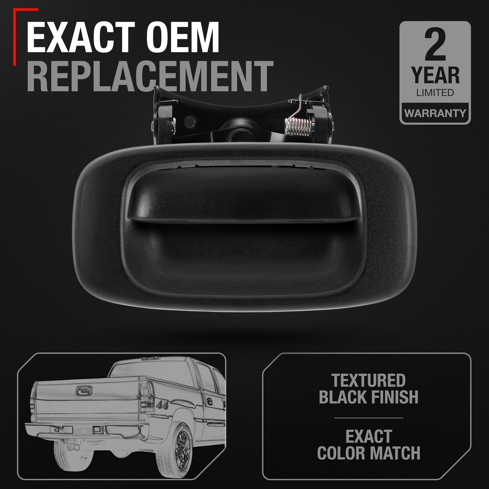 Tailgate Handle & Bezel for Chevrolet Silverado; GMC Sierra 1500, 2500, 3500 ... gallery
