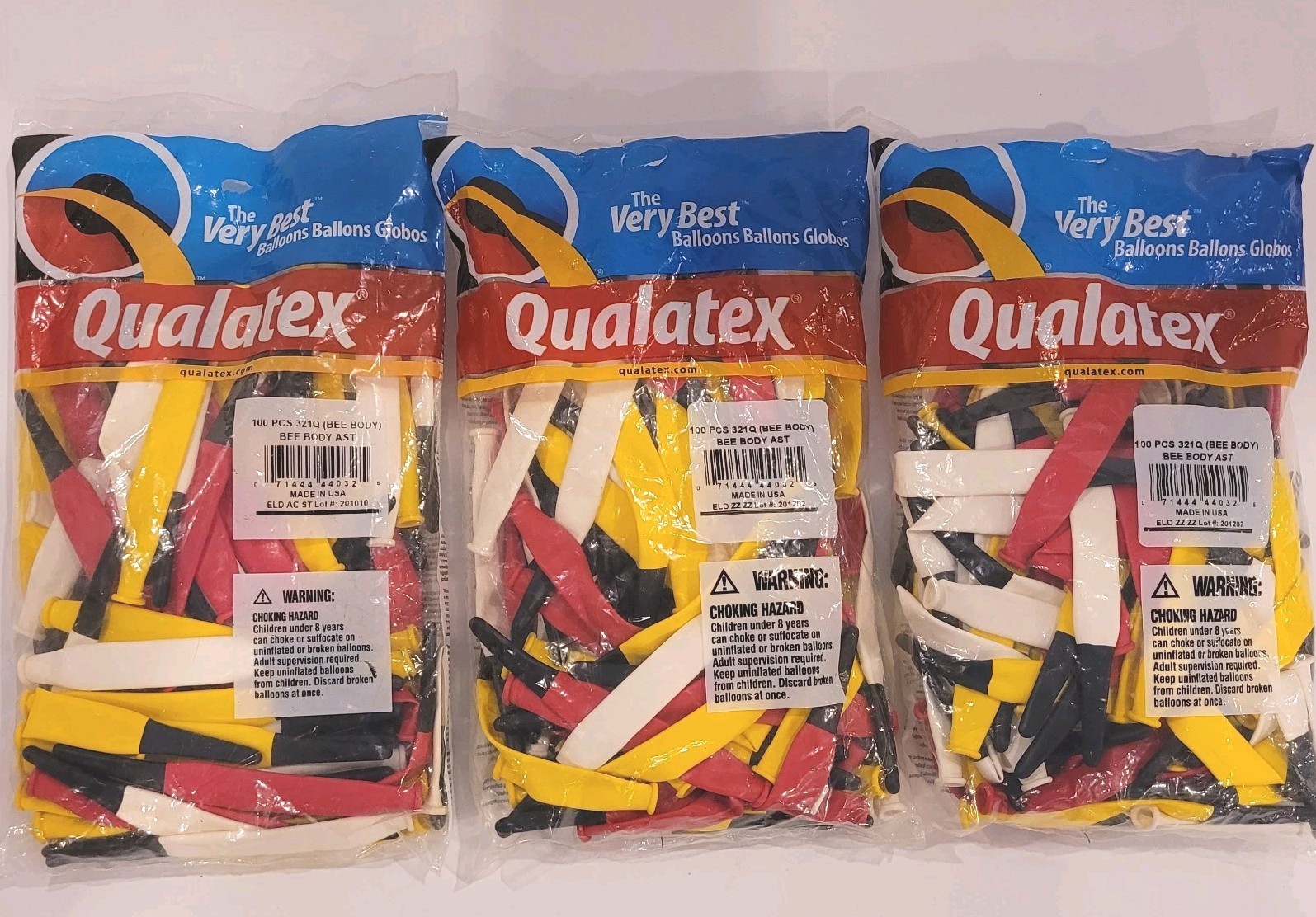 Qualatex 321Q Bee Body Assortment Latex Tying/Twisting Balloons 100ct Red Black gallery