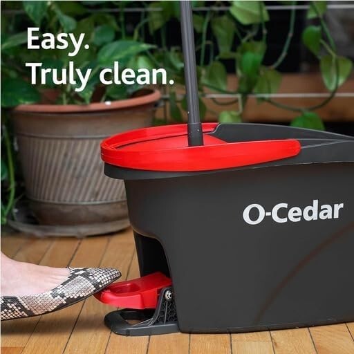 O-Cedar Easy Wring Spin Mop & Bucket Floor Cleaning System with 3 Extra Refills gallery