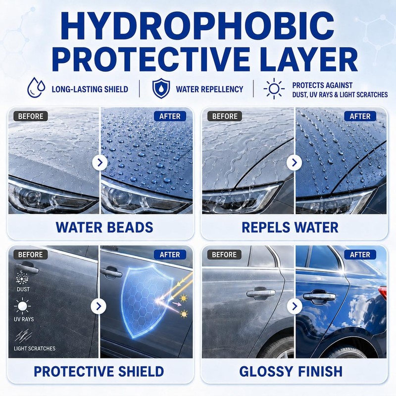 Car Coating Spray Quick Effect Agent Shine Protection Scratch Wax Oil Film gallery