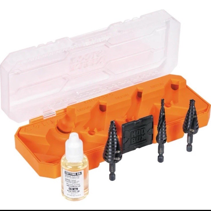 Klein Tools 3 Piece Premium Quick Release All Purpose Step Bit Kit QRST3PC (NEW) gallery