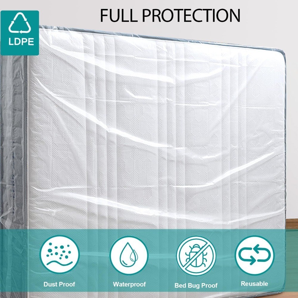 Waterproof Plastic Mattress Bag Cover for Moving Storage Heavy Duty Twin Size gallery