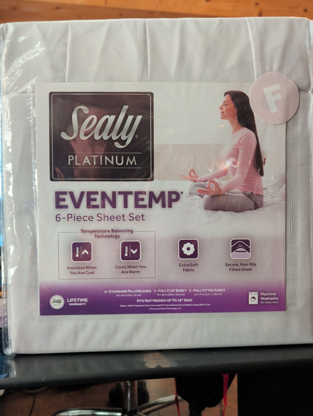 Sealy Platinum Eventemp 6 Piece Temperature Regulating Sheet Set Nimbus Cloud gallery