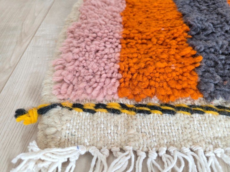 Handmade Moroccan Berber 4x6 ft – Modern Geometric Wool Carpet gallery