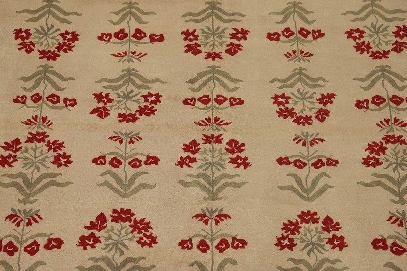 All-Over Pattern Aubusson Oriental Area Rug 9x12 Handmade Wool for Living Room gallery