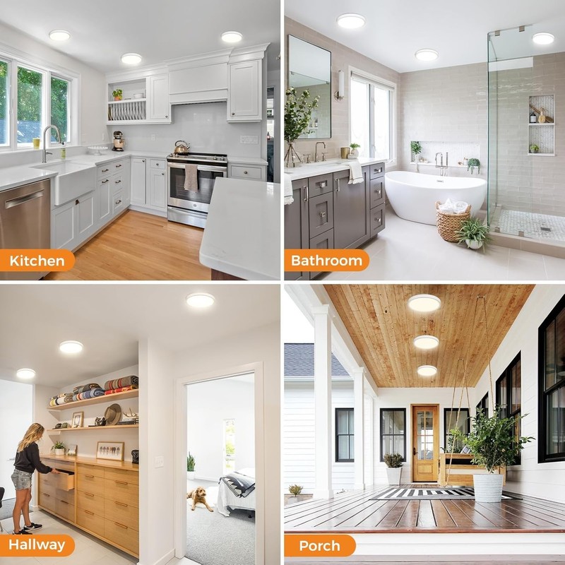 Flush Mount LED Ceiling Light Ultra Thin White 100W Eq 3000K-6500K Round Flat gallery