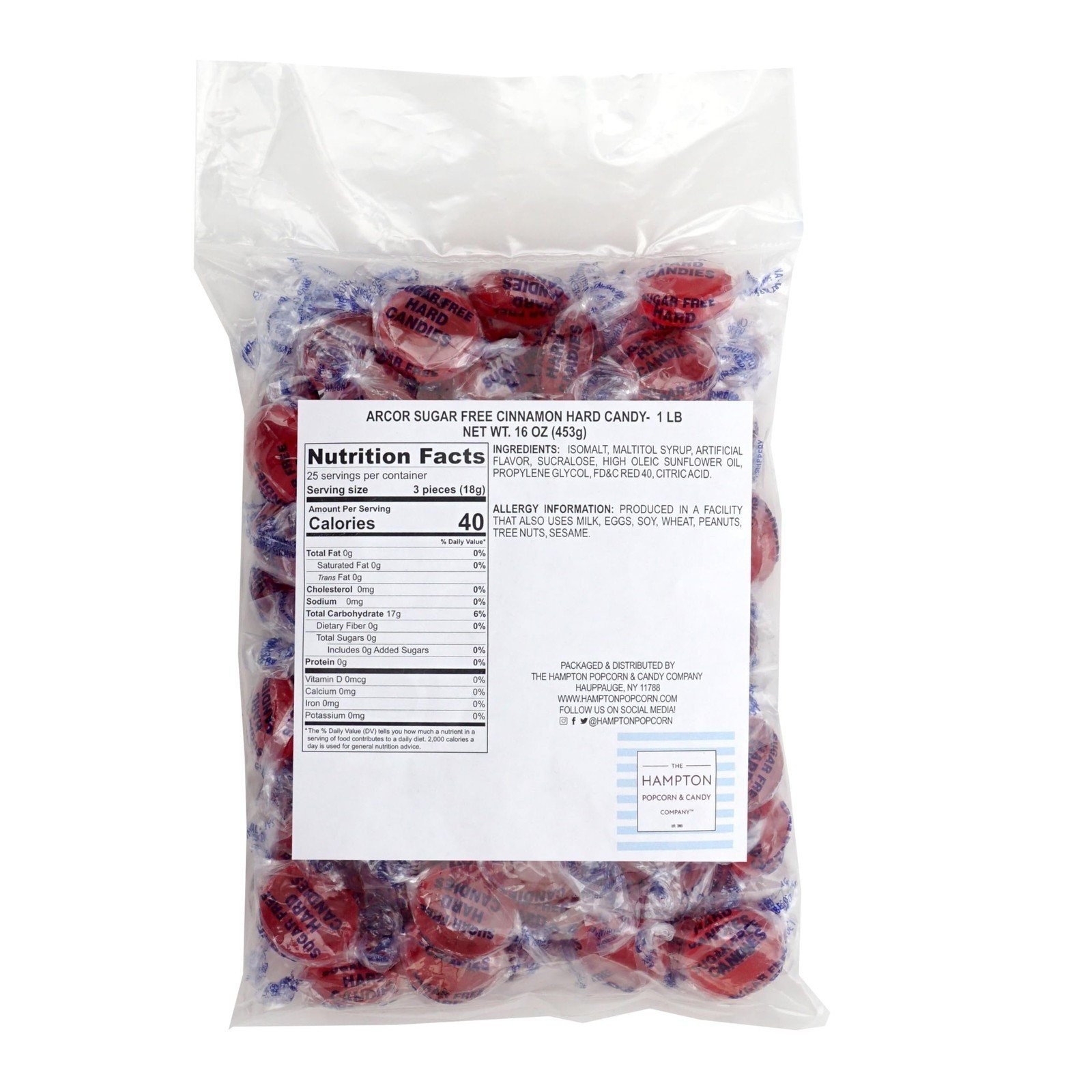 Arcor Sugar Free Cinnamon Hard Candy Discs, 1 Pound Bulk Bag (Approx. 70... gallery