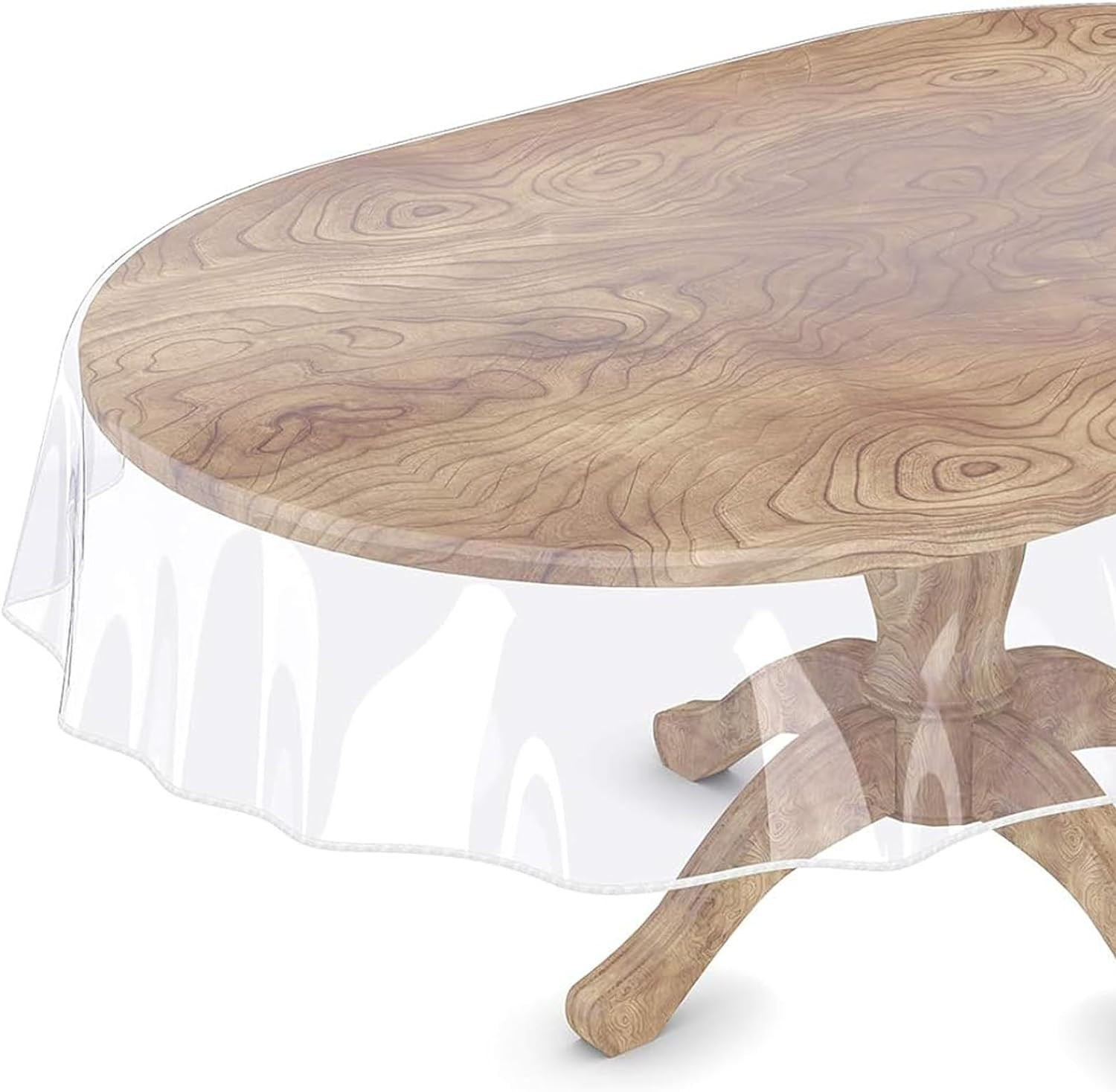 Cyberlight Clear Oval Table Cover Protector 60 X 90 Inches Oval Shape Plastic Tr gallery