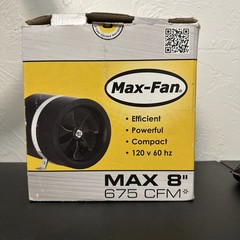 Exhaust Blower Ventilation Hydroponics, Can Fan Max Fan 8″ 675 CFM EL008 E2 01