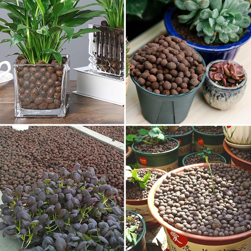 2LBS Leca Expanded Clay Pebbles Hydroponics Supplies for Indoor Garden Plants (2 gallery