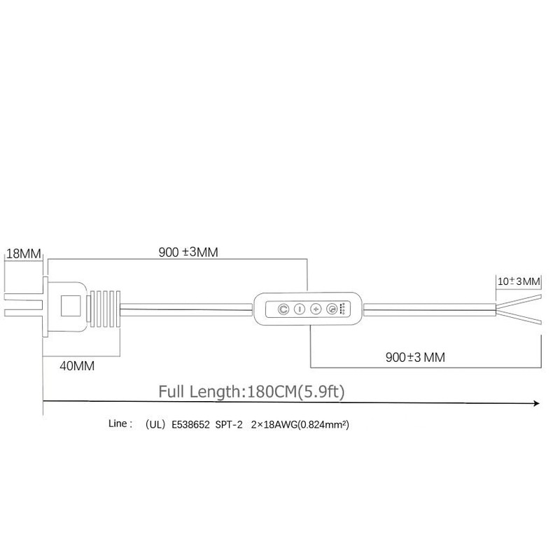 2Pack Plug-in Dimmer 110-120V Timer Switch Wire for Grow Lights Aromatherapy Dif gallery