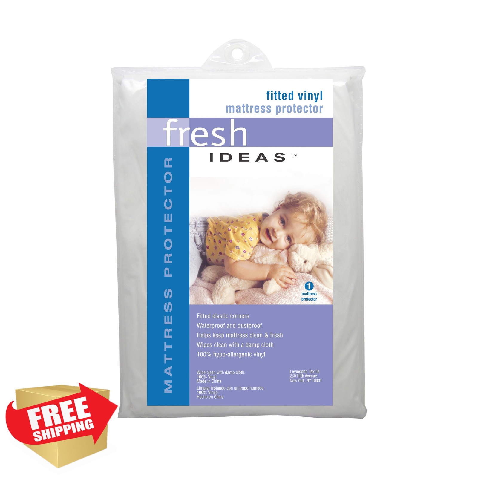 Fresh Ideas Waterproof Mattress Protector, Cal King Vinyl Hypoallergenic gallery