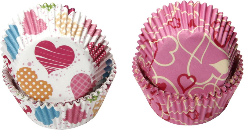 Paper Patterned Cupcake Liners, 50 Count, Red/Orange/Yellow/Pink Blue gallery