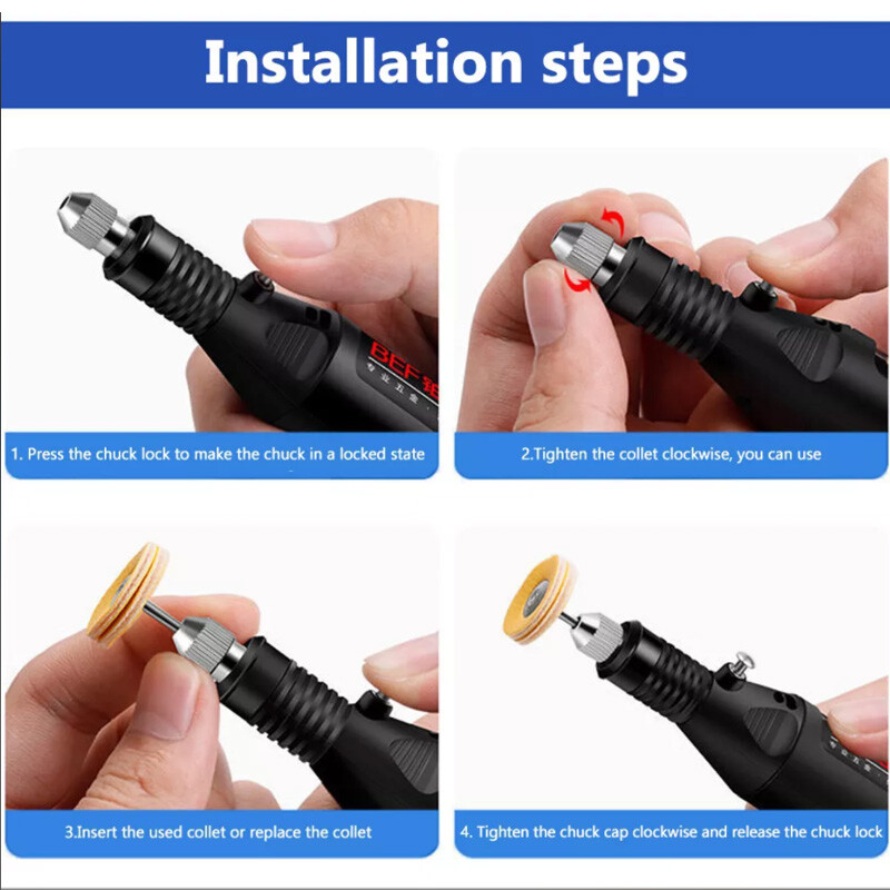 25pcs Variable Speed Rotary Tool Kit Accessories Grinding Sanding Polishing Set gallery
