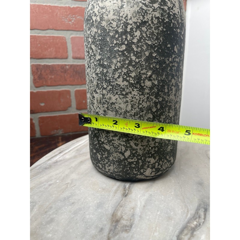 Bottle Vase, Heavy Ceramic Texture, Rustic Farmhouse, Distressed Stone Look gallery
