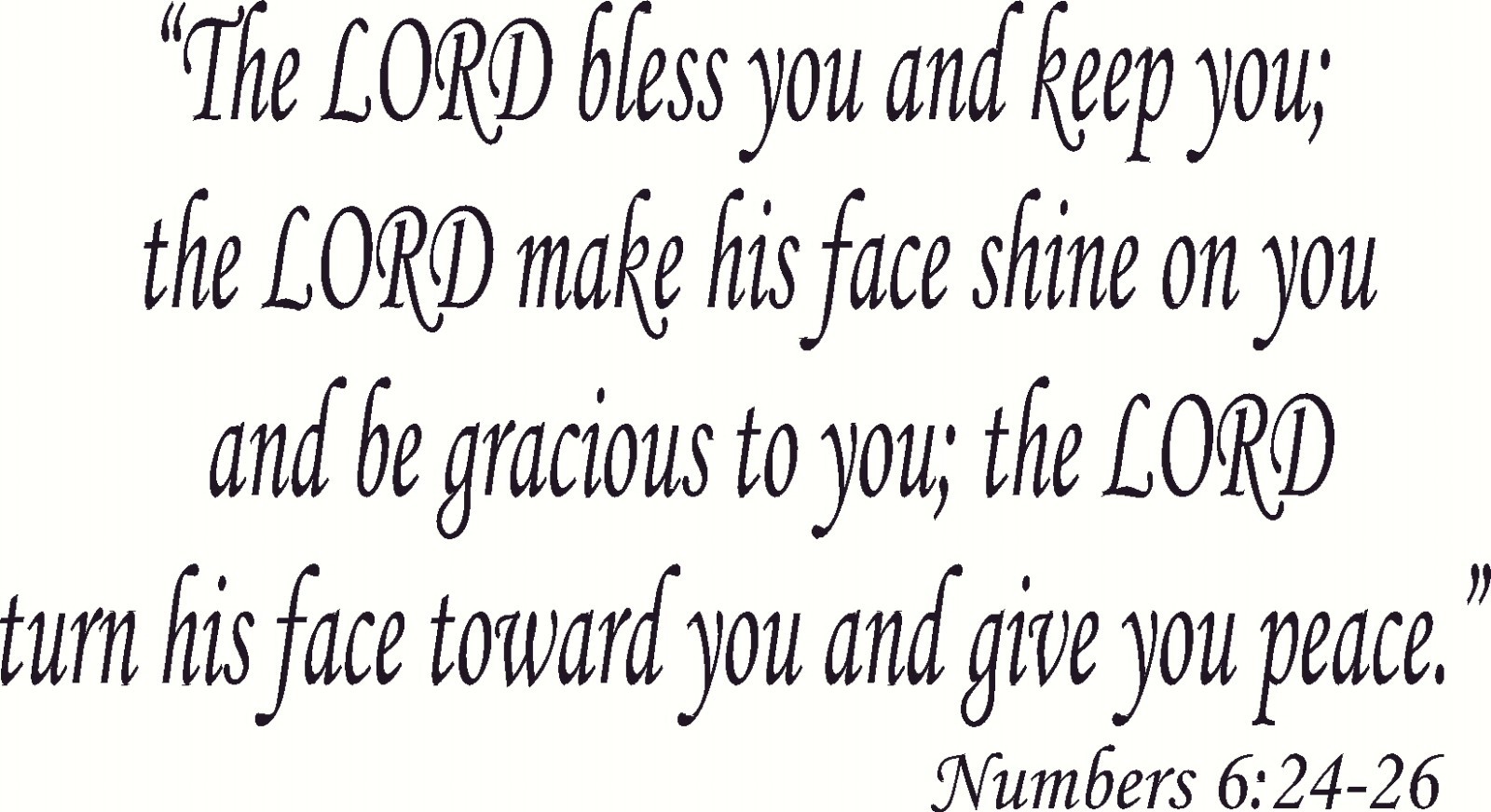 Numbers 6:24-26 11 x 22 Scripture Vinyl Wall Decal ~ Scripture Wall Art gallery
