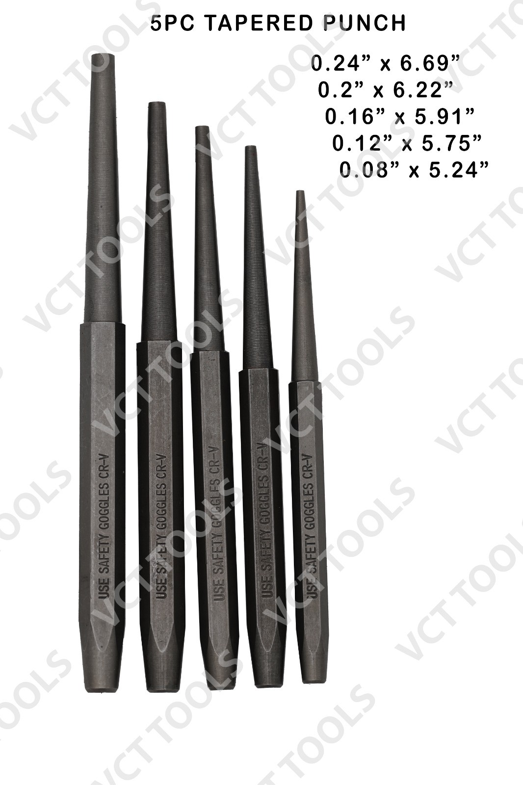 16pc Punch & Chisel Set CR-V Steel | Cold, Pin, Taper, Center, Gauge Tools gallery