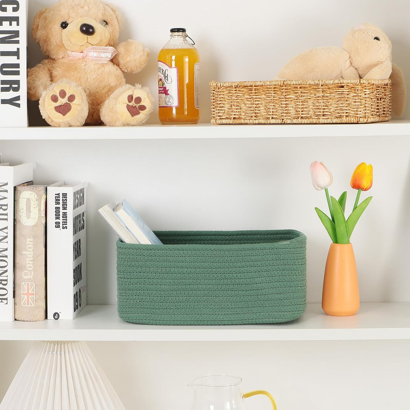 Small Storage Baskets for Organizing | Closet Organizer Bins | Shelf Toy Basket gallery