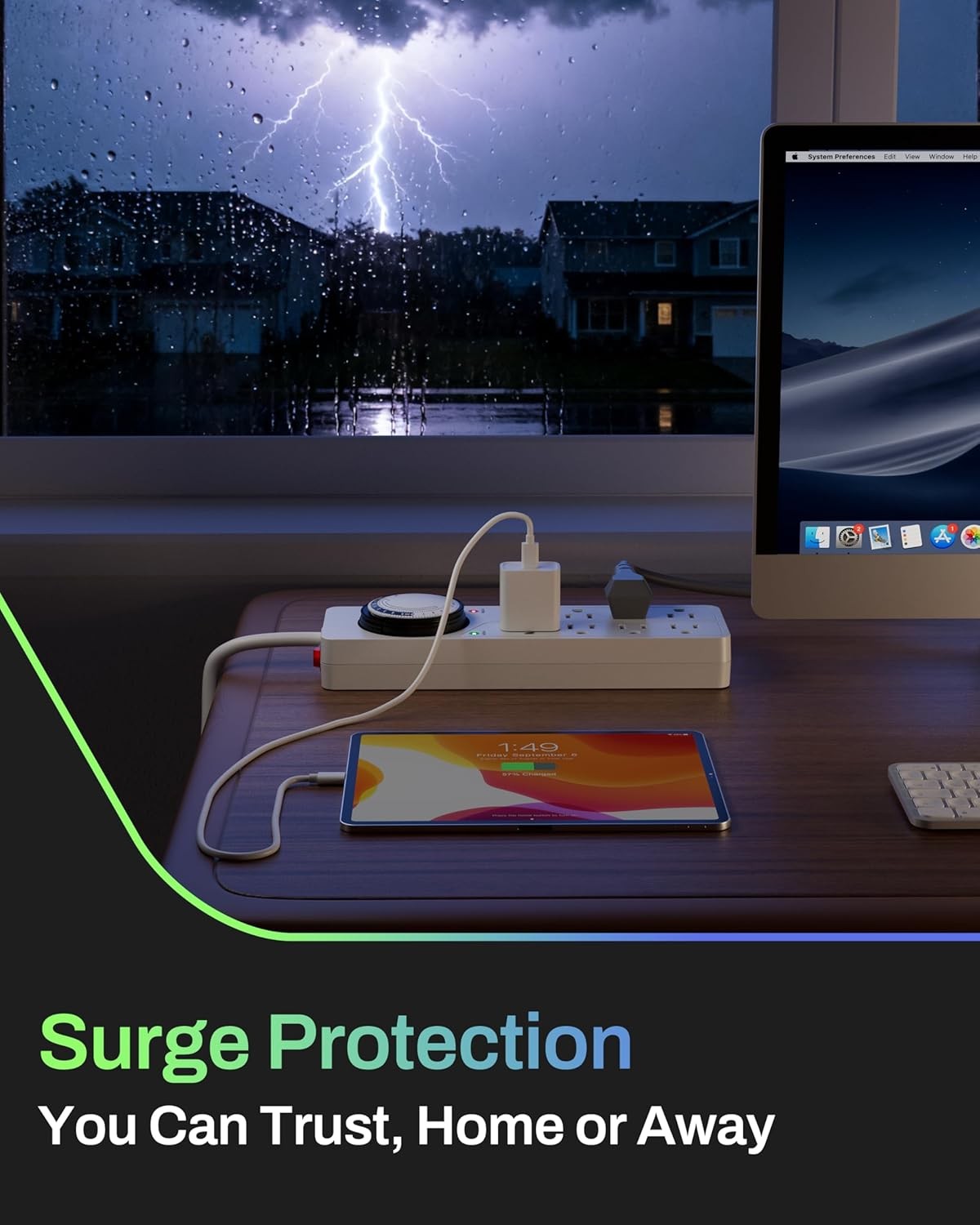 BN-LINK 8 Outlet Surge Protector with Mechanical Timer (4 Timed + 4 Always On) gallery