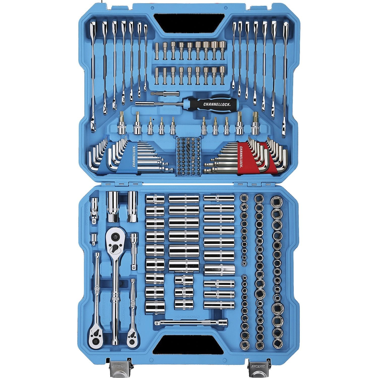 Channellock 225pc Pro Mechanic Tool Set SAE Metric Ratchet Wrenches 1/4 3/8 1/2 gallery