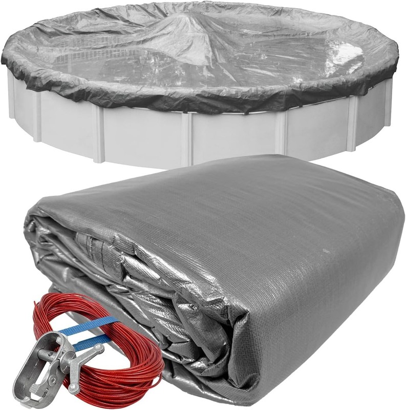 Extra Strength 18 ft Pool Cover Silver Above Ground 4 ft Overlap 22 ft gallery