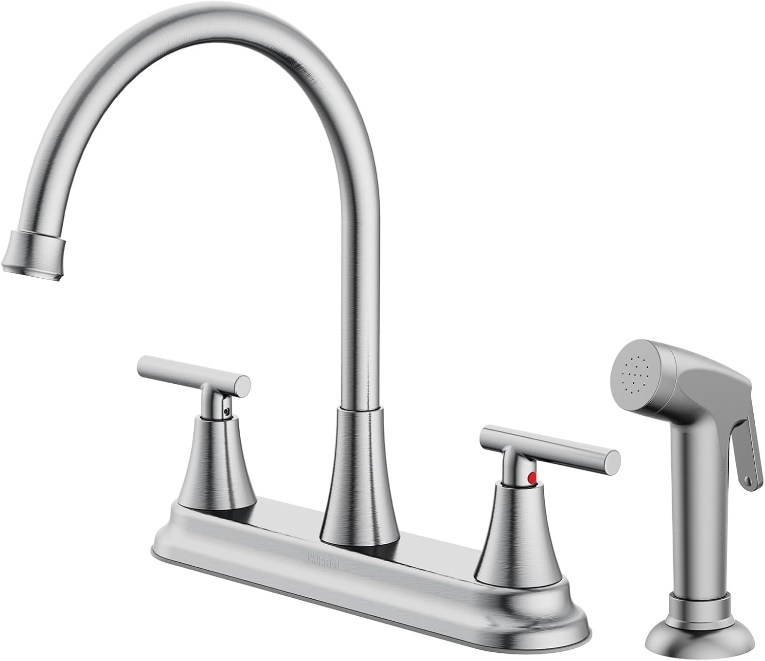 HURRAN 2-Handle Kitchen Faucet w/ Pull-Out Sprayer Nickel gallery