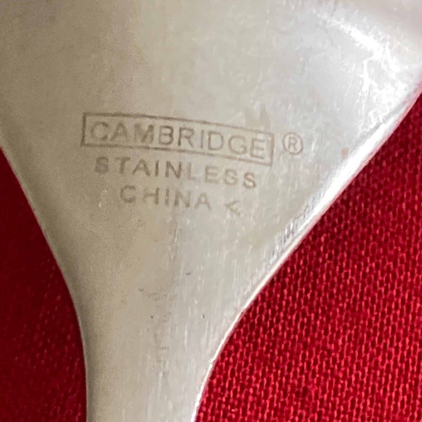 Cambridge ASPEN Teaspoon 7 3/8" Indented Raised Edge Stainless Steel Flatware gallery