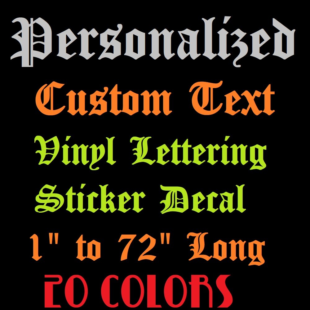 Custom Text Vinyl Lettering Sticker Decal Personalized Window Wall Business Car1 gallery