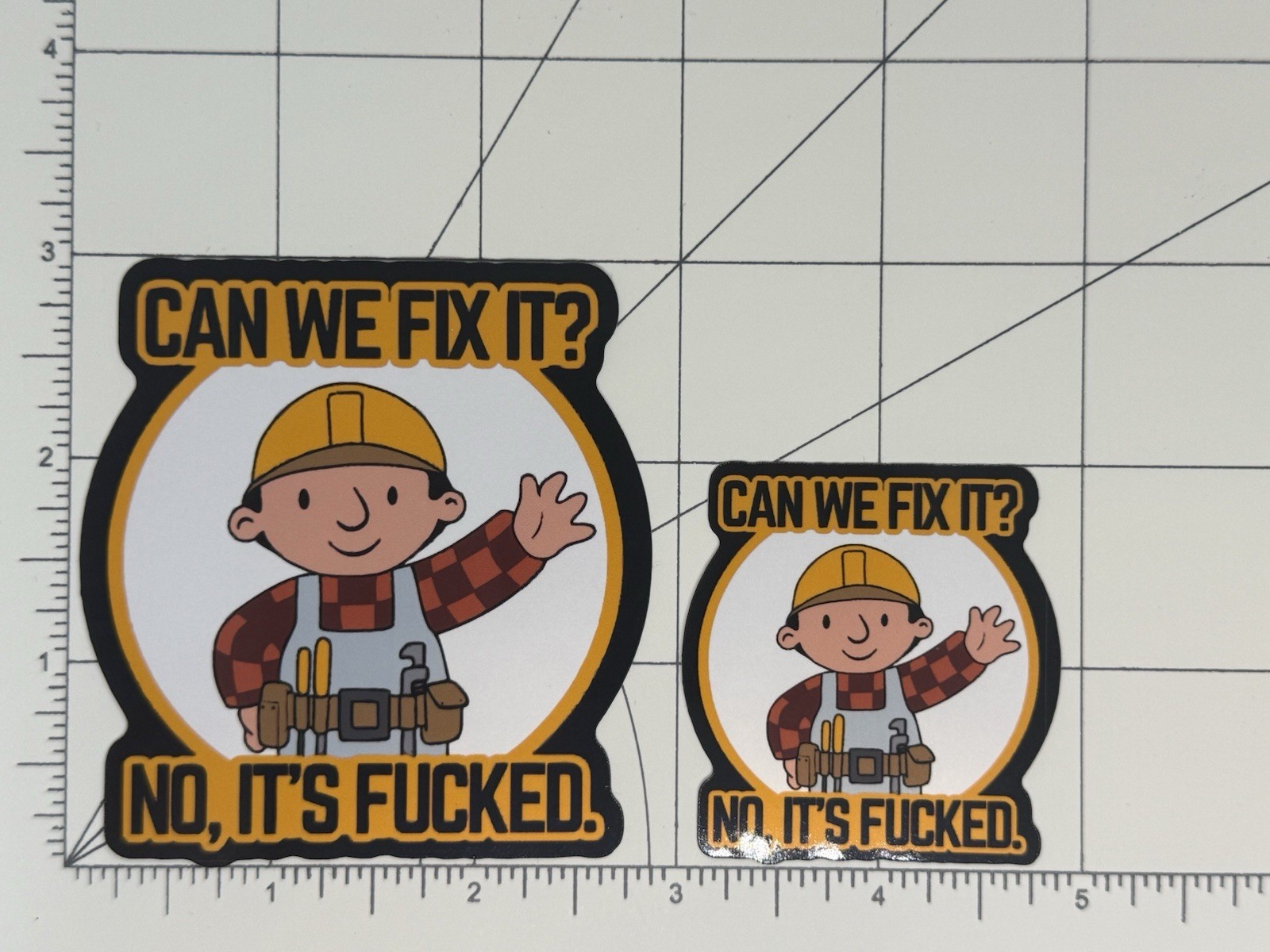 Bob The Builder Sticker 3” 2 Sticker Lot Funny Laptop Notebook Window Decal gallery