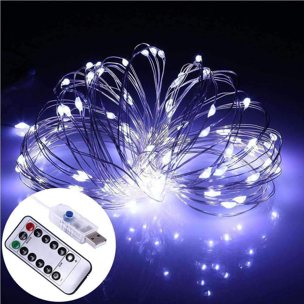 5-20M 50/100/200LED Copper Wire Party USB Twinkle LED String Fairy Lights Remote gallery