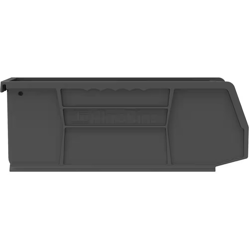 30224 Plastic Stackable Storage Bins, 11 In. X 4 In. X 4 In. Black, 12-Pack gallery