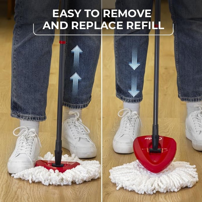 O-Cedar Easywring Microfiber Spin Mop & Bucket Floor Cleaning System + 3 Extr... gallery